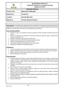 JD - Maintenance Millwright