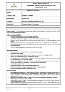 JD - Process Operator BOR